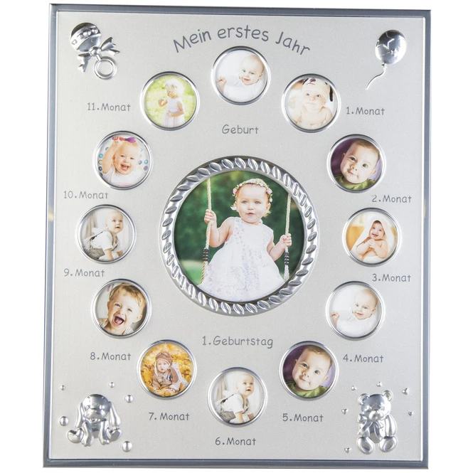 Alu Bilderrahmen - Baby`s Erstes Jahr - Runde Öffnungen 1 Alu Bilderrahmen - Baby`s Erstes Jahr - Runde Öffnungen