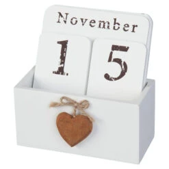 Steckkalender - Aus Holz - Ca. 14 X 6,5 X 15 Cm 5 Steckkalender - Aus Holz - Ca. 14 X 6,5 X 15 Cm -Rofu 1631