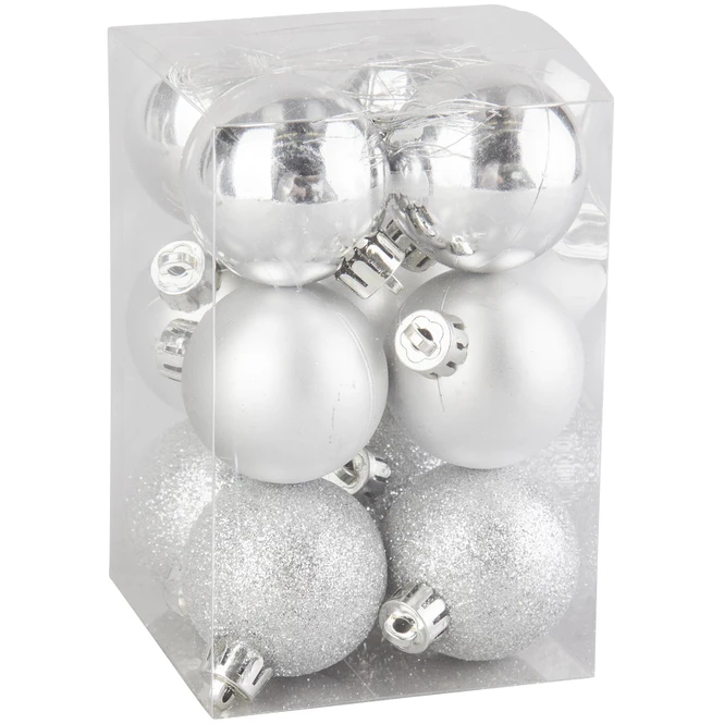 Christbaumkugeln - Silber - 12 Stück 1 Christbaumkugeln - Silber - 12 Stück