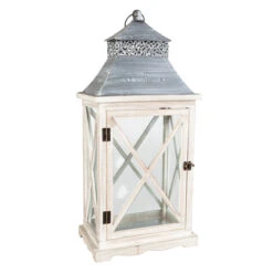 Laterne - Aus Holz - 30 X 19 X 65 Cm