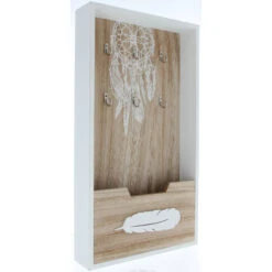 Schlüsselkasten - Aus Holz - 25 X 6,5 X 45 Cm