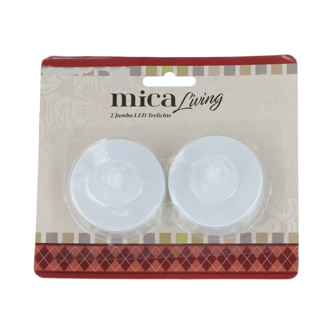 2 Jumbo LED Teelichte - Ca. 5,9 X 5 Cm 1 2 Jumbo LED Teelichte - Ca. 5,9 X 5 Cm