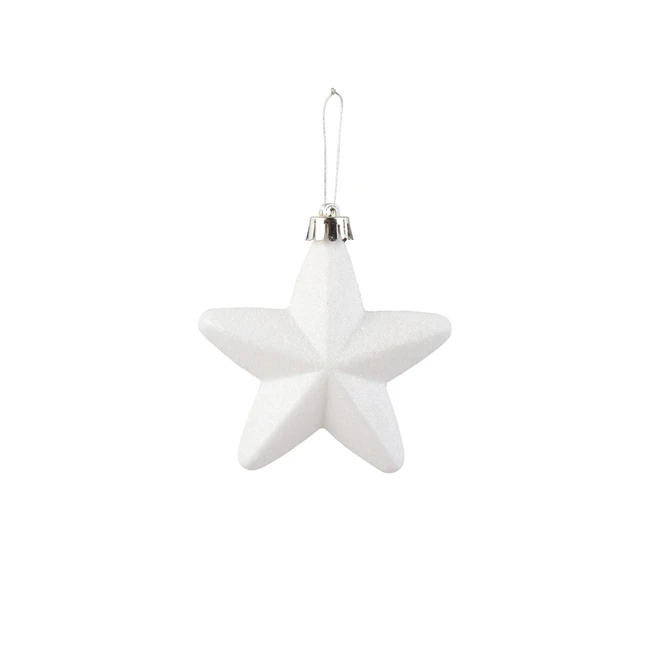 Dekohänger Sterne - Weiß - Ca. 7,5 Cm - 6 Stück 2 Dekohänger Sterne - Weiß - Ca. 7,5 Cm - 6 Stück – Bild 2
