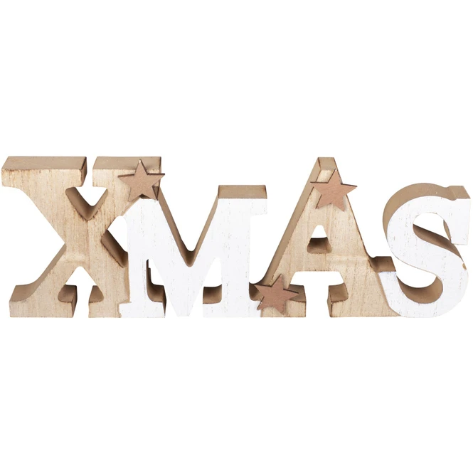 Deko-Schriftzug - XMAS - Aus Holz - 24 X 2,5 X 8,5 1 Deko-Schriftzug - XMAS - Aus Holz - 24 X 2,5 X 8,5
