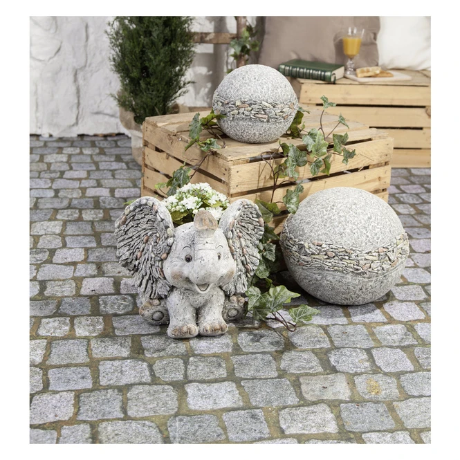 Pflanzgefäß - Elefant - Aus Magnesia - Ca. 28 X 31 X 26 Cm 3 Pflanzgefäß - Elefant - Aus Magnesia - Ca. 28 X 31 X 26 Cm – Bild 3