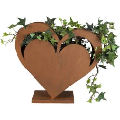 Pflanzgefäß - Herz - 27 X 9 X 25 Cm -Rofu 214137 2