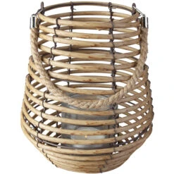 Windlicht - Mit Rattan - Verschiedene Größen