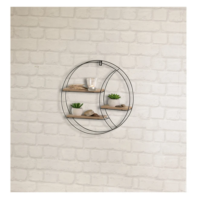 Wanddeko - Regal - Ø = 40 Cm - 1 Stück 1 Wanddeko - Regal - Ø = 40 Cm - 1 Stück