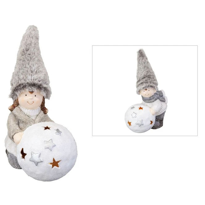 Winterkind - Aus Terrakotta - Ca. 15,5 X 10 X 24 Cm - 1 Stück 1 Winterkind - Aus Terrakotta - Ca. 15,5 X 10 X 24 Cm - 1 Stück