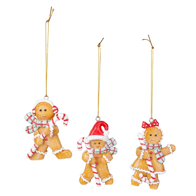 Dekohänger - Lebkuchenfigur - Aus Polyresin - Ca. 6,5 X 2,5 X 10 Cm - 1 Stück 2 Dekohänger - Lebkuchenfigur - Aus Polyresin - Ca. 6,5 X 2,5 X 10 Cm - 1 Stück – Bild 2