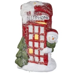 LED-Schneemann - Aus Keramik - Ca. 9 X 8,5 X 14,5 Cm