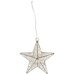 10er LED-Stern - Silber - Verschiedene Größen