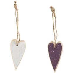 Dekohänger - Herz - Aus Holz - Ca. 7 X 3,5 Cm 5 Dekohänger - Herz - Aus Holz - Ca. 7 X 3,5 Cm -Rofu 218898 1