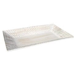 Dekoteller - Blätter - Aus Holz - Ca. 35 X 19 X 4 Cm