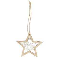 Dekohänger - Weihnachten - Aus Holz - Ca. 7 Cm - 9 Stück 6 Dekohänger - Weihnachten - Aus Holz - Ca. 7 Cm - 9 Stück -Rofu 218985 4