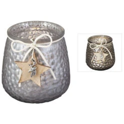 Teelichtglas - Stern - Ca. 9,5 X 9,5 X 10 Cm - 1 Stück -Rofu 219003 0