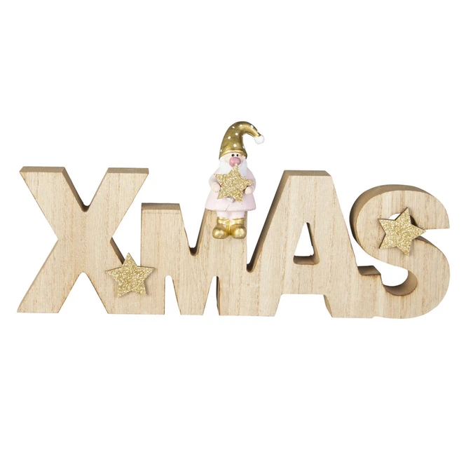 Deko-Schriftzug - XMAS - Aus Holz - Ca. 26 X 2 X 12 Cm 2 Deko-Schriftzug - XMAS - Aus Holz - Ca. 26 X 2 X 12 Cm – Bild 2