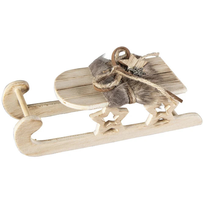 Deko-Schlitten - Aus Holz - Ca. 17 X 8 X 6 Cm 1 Deko-Schlitten - Aus Holz - Ca. 17 X 8 X 6 Cm