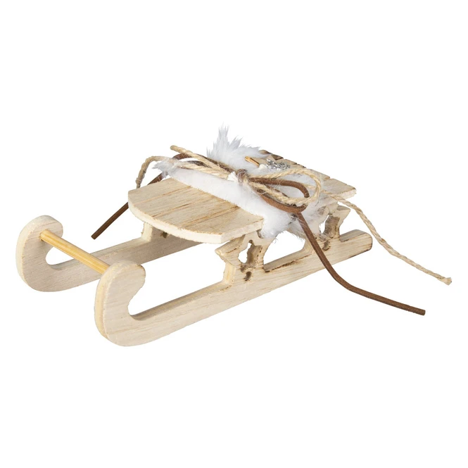 Deko-Schlitten - Aus Holz - Ca. 17 X 7 X 6 Cm 2 Deko-Schlitten - Aus Holz - Ca. 17 X 7 X 6 Cm – Bild 2