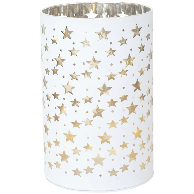 LED-Zylinder - Sterne - Aus Glas - Ca. 10 X 15,5 Cm 2 LED-Zylinder - Sterne - Aus Glas - Ca. 10 X 15,5 Cm – Bild 2