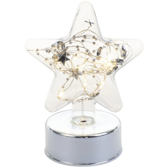 LED-Standdeko - Stern - Aus Glas - Ca. 12 X 8 X 16 Cm 2 LED-Standdeko - Stern - Aus Glas - Ca. 12 X 8 X 16 Cm – Bild 2