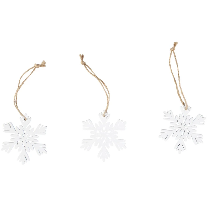 Dekohänger - Schneeflocken - Aus Holz - Ø = Ca. 6 Cm - 15 Stück 1 Dekohänger - Schneeflocken - Aus Holz - Ø = Ca. 6 Cm - 15 Stück