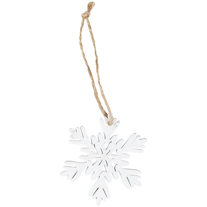 Dekohänger - Schneeflocken - Aus Holz - Ø = Ca. 6 Cm - 15 Stück 2 Dekohänger - Schneeflocken - Aus Holz - Ø = Ca. 6 Cm - 15 Stück – Bild 2