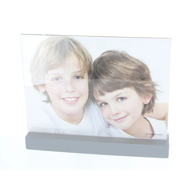 Bilderrahmen - Mit Grauem Holzfuß - Format 13 X 18 Cm 1 Bilderrahmen - Mit Grauem Holzfuß - Format 13 X 18 Cm