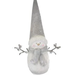 Schneemann Mit LED - Ca. 44 X 24 X 73 Cm