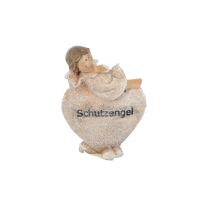 Schutzengel Auf Herz - Liegend - Ca. 4 X 3,5 X 8,5 Cm 1 Schutzengel Auf Herz - Liegend - Ca. 4 X 3,5 X 8,5 Cm