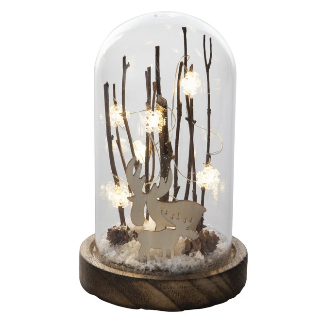 LED-Dekoglocke - Rentiere - Aus Glas - Ca. 10,5 X 10,5 X 17 Cm 2 LED-Dekoglocke - Rentiere - Aus Glas - Ca. 10,5 X 10,5 X 17 Cm – Bild 2
