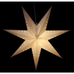 Stern - Weiß Mit Silberglitzer - Aus Papier - 75 Cm
