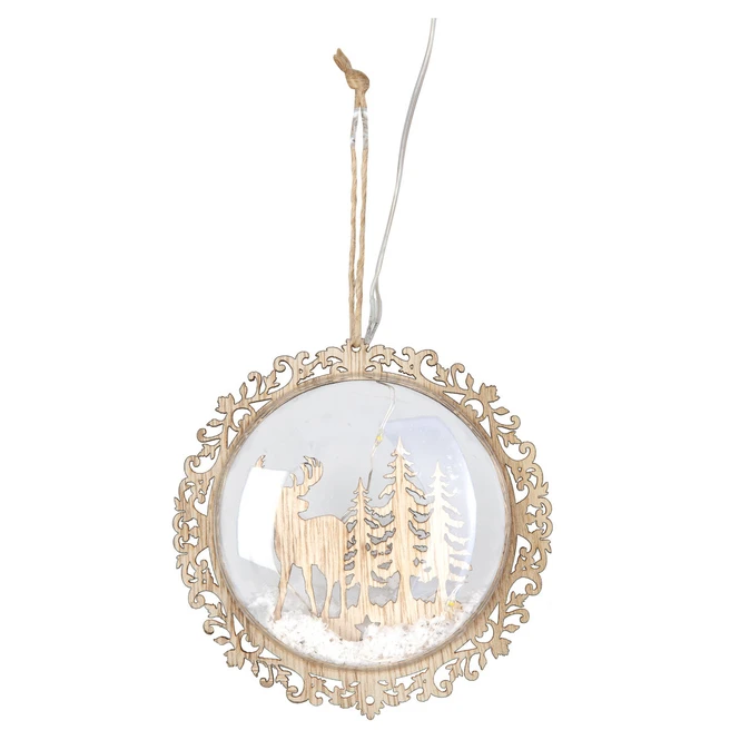 LED-Dekohänger - Kreis - Hirsch - Ø = Ca. 11,5 Cm 1 LED-Dekohänger - Kreis - Hirsch - Ø = Ca. 11,5 Cm