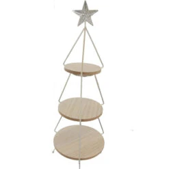 Etagere Baum - Holz - 21x21x64 Cm