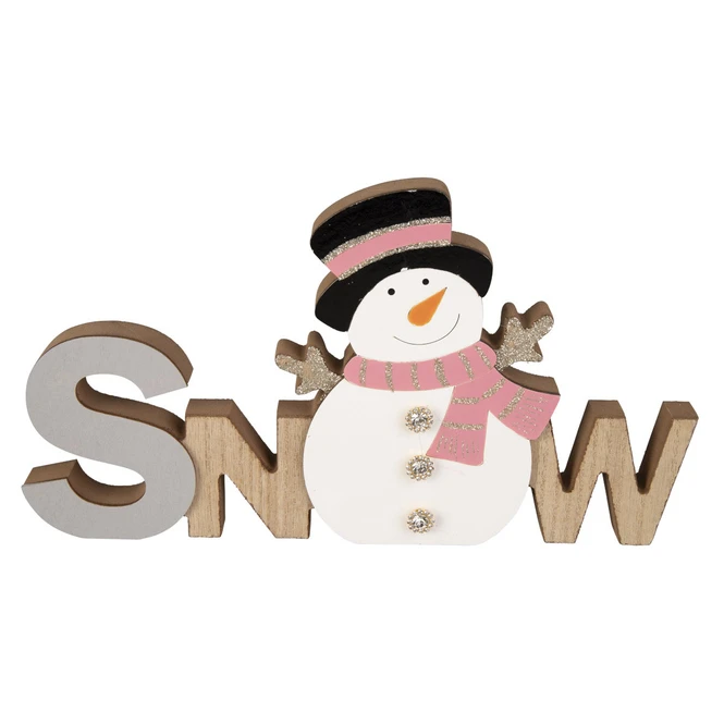 Deko-Schriftzug - Snow - Aus Holz - Ca. 29 X 2 X 15 Cm 1 Deko-Schriftzug - Snow - Aus Holz - Ca. 29 X 2 X 15 Cm