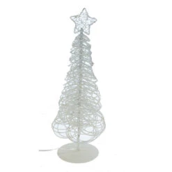 Baum Weiß Mit LED - Ca. 30 Cm
