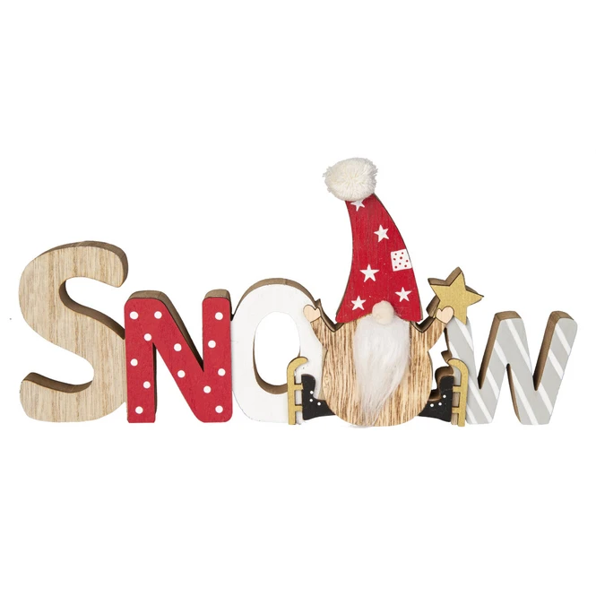 Deko-Schriftzug - Snow - Aus Holz - Ca. 30 X 2 X14 Cm 1 Deko-Schriftzug - Snow - Aus Holz - Ca. 30 X 2 X14 Cm