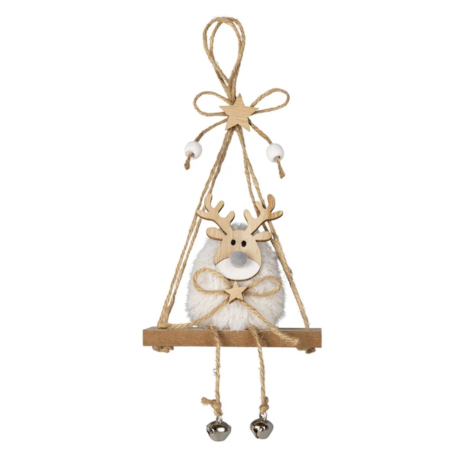 Dekohänger - Rentier - Aus Holz - Ca. 10 X 4 X 22 Cm - Braun/weiß 1 Dekohänger - Rentier - Aus Holz - Ca. 10 X 4 X 22 Cm - Braun/weiß