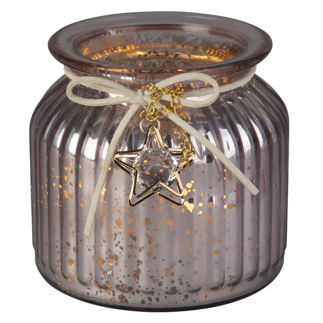 Teelichtglas - Stern - Ca. 11 X 10 Cm 1 Teelichtglas - Stern - Ca. 11 X 10 Cm