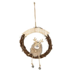 Dekohänger - Kranz - Aus Holz - Ca. 14 X 2,5 X 14 Cm - 1 Stück 5 Dekohänger - Kranz - Aus Holz - Ca. 14 X 2,5 X 14 Cm - 1 Stück -Rofu 229932 2