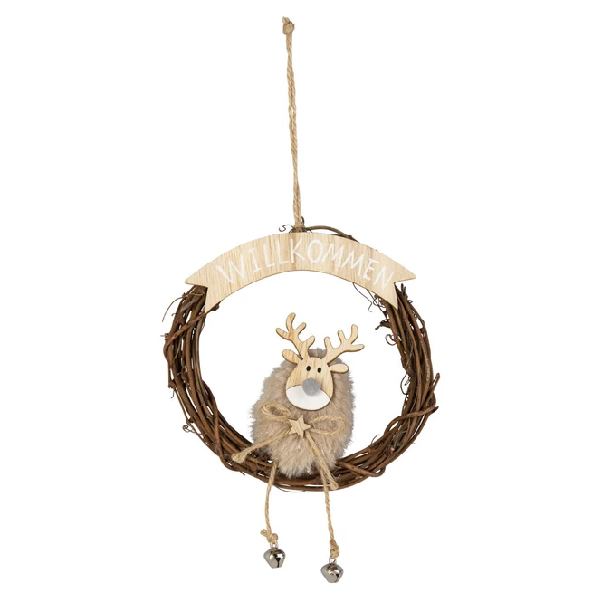 Dekohänger - Kranz - Aus Holz - Ca. 14 X 2,5 X 14 Cm - 1 Stück 3 Dekohänger - Kranz - Aus Holz - Ca. 14 X 2,5 X 14 Cm - 1 Stück – Bild 3