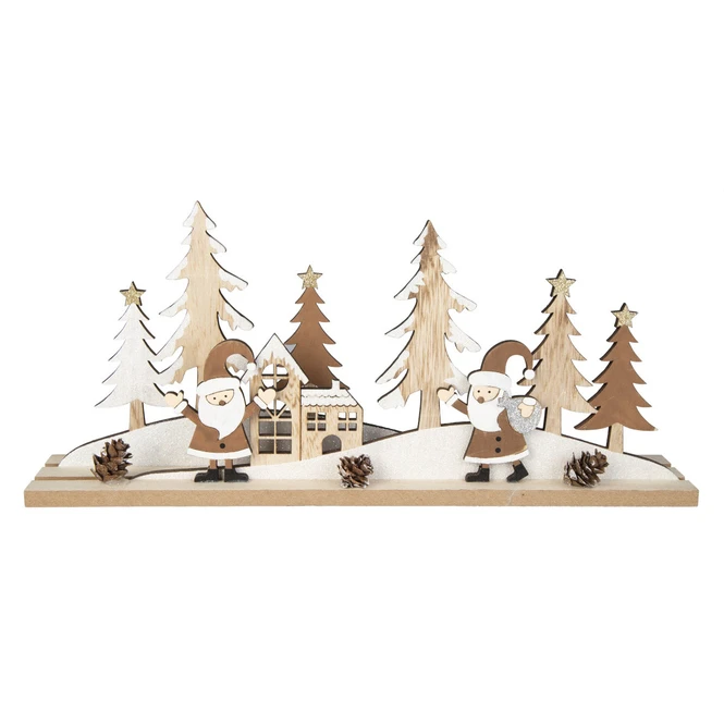 Standdeko - Nikoläuse - Aus Holz - Ca. 34 X 6 X 15,5 Cm 1 Standdeko - Nikoläuse - Aus Holz - Ca. 34 X 6 X 15,5 Cm
