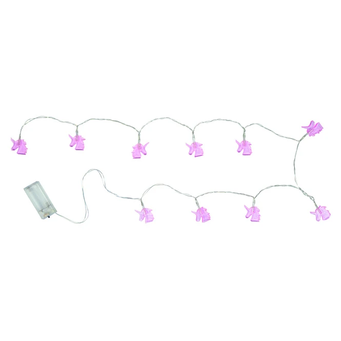 10er LED-Lichterkette - Einhörner - Ca. 135 Cm - Rosa 2 10er LED-Lichterkette - Einhörner - Ca. 135 Cm - Rosa – Bild 2