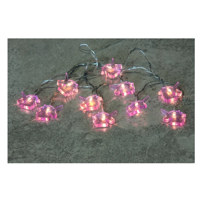 10er LED-Lichterkette - Einhörner - Ca. 135 Cm - Rosa 1 10er LED-Lichterkette - Einhörner - Ca. 135 Cm - Rosa