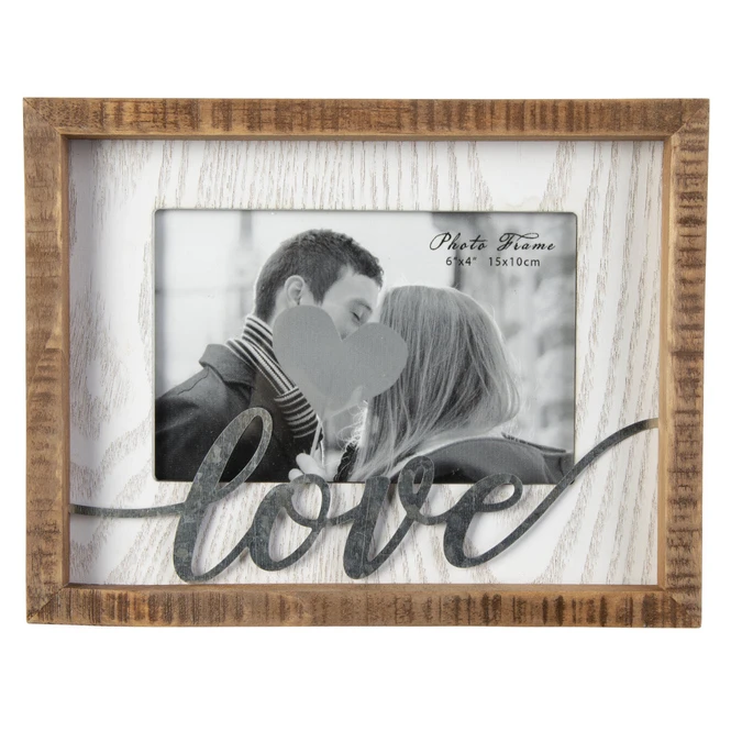 Bilderrahmen - Love - Aus Holz - Ca. 22 X 1 X 17 Cm 1 Bilderrahmen - Love - Aus Holz - Ca. 22 X 1 X 17 Cm