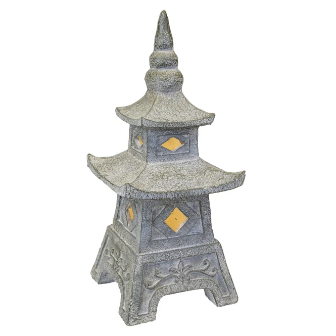 LED-Solarturm - Aus Magnesia - Ca. 23 X 23 X 53,5 Cm 2 LED-Solarturm - Aus Magnesia - Ca. 23 X 23 X 53,5 Cm – Bild 2