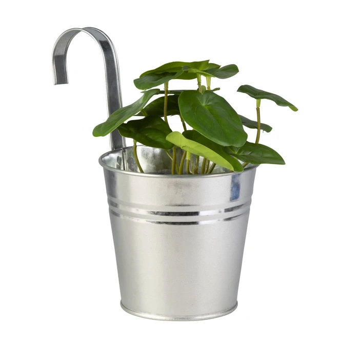 Hängepflanztopf - Silber - Aus Metall - Ca. 16 X 26 Cm 1 Hängepflanztopf - Silber - Aus Metall - Ca. 16 X 26 Cm