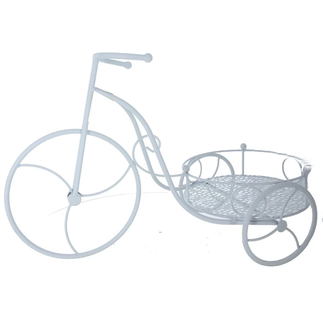 Pflanzständer Fahrrad Weiß - Aus Metall - 55x25x32 Cm 1 Pflanzständer Fahrrad Weiß - Aus Metall - 55x25x32 Cm