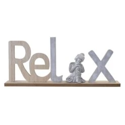 Deko-Schriftzug - Relax - Aus Holz - Ca. 44 X 5 X 19,5 Cm