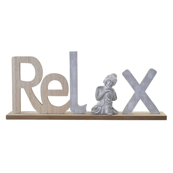 Deko-Schriftzug - Relax - Aus Holz - Ca. 44 X 5 X 19,5 Cm 1 Deko-Schriftzug - Relax - Aus Holz - Ca. 44 X 5 X 19,5 Cm